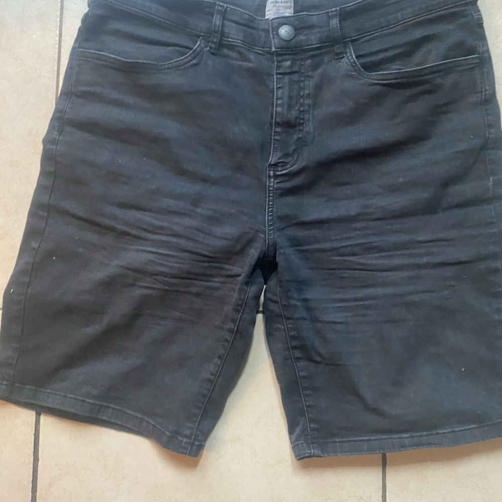 Men's Black Denim Shorts